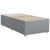 vidaXL Boxspringbett mit Matratze Hellgrau 100x200 cm Stoff