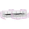 vidaXL Outdoor-Sofagarnitur 7 pcs Natur
