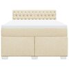 vidaXL Boxspringbett mit Matratze Creme 140x190 cm Stoff