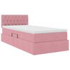 vidaXL Bett mit Stauraum und LED mit Matratze Rosa 90 x 200 cm Samt