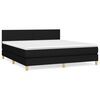 vidaXL Boxspringbett mit Matratze Schwarz 180x200 cm Stoff