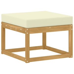 vidaXL Outdoor Hocker Massivholz Akazie Wei&szlig;