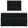 vidaXL Boxspringbett mit Matratze Schwarz 120x190 cm Stoff