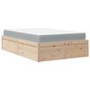 vidaXL Bett mit Matratze 120x200 cm Massivholz Kiefer