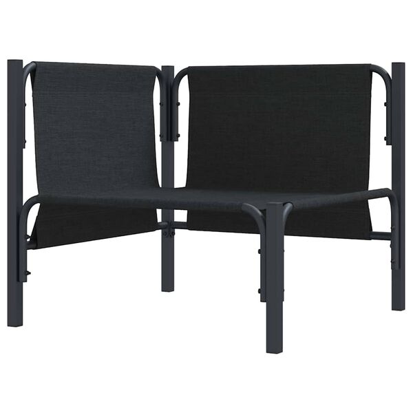 vidaXL Gartenm&ouml;bel mit Kissen Anthrazit 80 x 80 x 71 cm Stahl