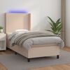 vidaXL Boxspringbett mit Matratze & LED Cappuccino-Braun 90x200cm