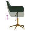 vidaXL Esszimmerstuhl Drehbar Dunkelgr&uuml;n Samt