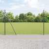 vidaXL Zaunpfosten Grau 100 x 1,4 m (50 mm Maschen) Stahl und PVC