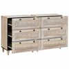 vidaXL Sideboard 2 pcs Wei&szlig; 60 x 33 x 75 cm massives Mangoholz