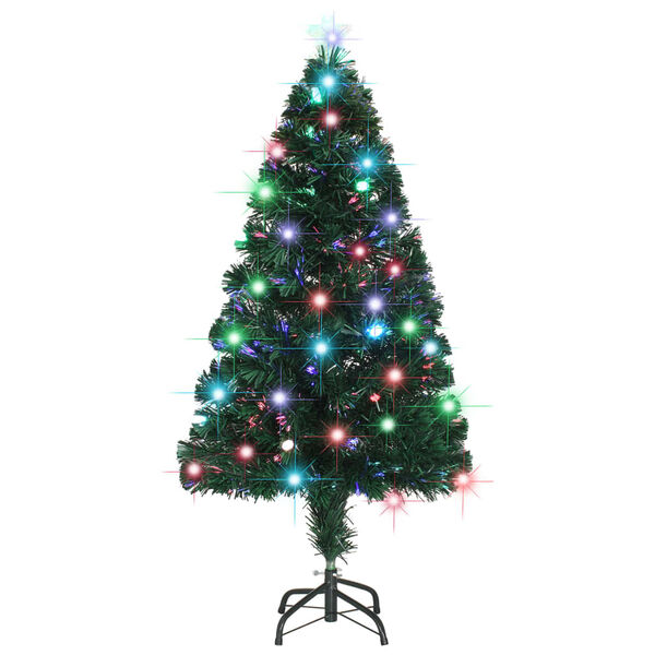 vidaXL Vorbeleuchteter Weihnachtsbaum mit St&auml;nder und LED 120 cm Glasfaser
