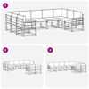 vidaXL Outdoor-Sofagarnitur mit Kissen 9 pcs Natur und Creme