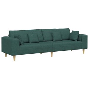 vidaXL Sofa Dunkelgr&uuml;n 250 x 77 x 76 cm Stoff
