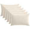 vidaXL Kissen mit Kissen HEERLEN 6 Stk. Creme Chenille-Stoff