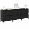 vidaXL Sideboards 3 pcs Schwarz Eichen-Optik 60 x 35 x 70 cm