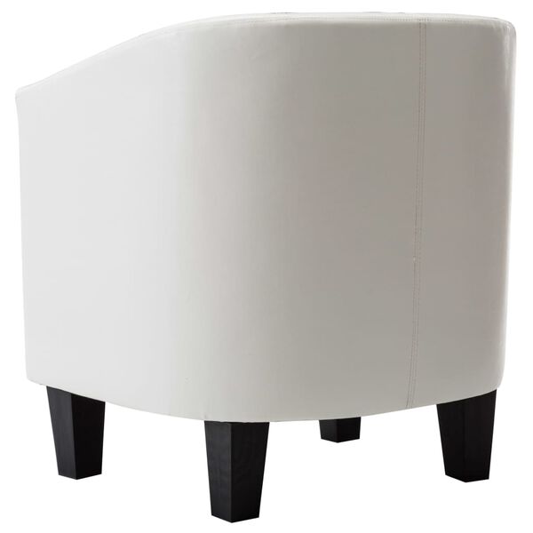 vidaXL Sessel Wei&szlig; Kunstleder