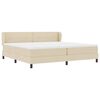 vidaXL Boxspringbett mit Matratze Creme 200 x 200 cm Stoff