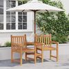 vidaXL Outdoor-Stühle Braun 152 x 63 x 89 cm Teak-Massivholz
