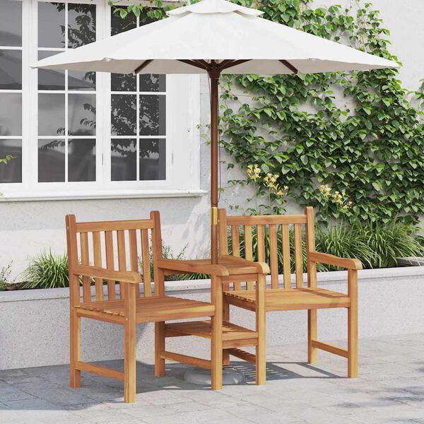 vidaXL Outdoor-Stühle Braun 152 x 63 x 89 cm Teak-Massivholz
