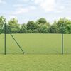 vidaXL Zaunpfosten Grün 25 x 1,4 m (19 x 19 mm Netz) Stahl und PVC