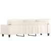 vidaXL 3-Sitzer-Sofa Creme 180 cm Kunstleder
