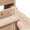 vidaXL Massivholzbett mit Regal ohne Matratze 140x190 cm Kiefer