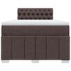 vidaXL Boxspringbett mit Matratze Dunkelbraun 120x200 cm Stoff