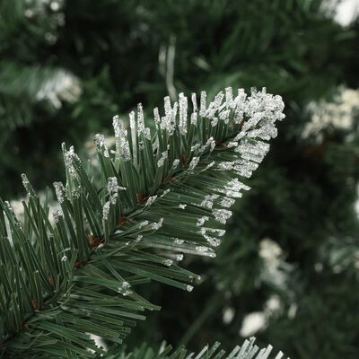 vidaXL Weihnachtsbaum Gefrostet mit Beleuchtung & Zapfen 210 cm