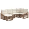 vidaXL Gartensofa-set 6 pcs Beige Poly-Rattan