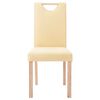 vidaXL Esszimmerst&uuml;hle 2 Stk. Creme Stoff