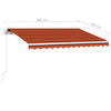 vidaXL Standmarkise Manuell Einziehbar 300x250 cm Orange/Braun