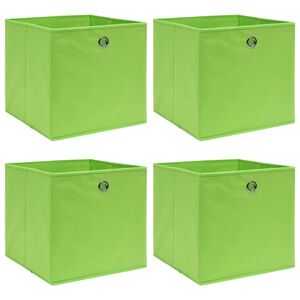 vidaXL Aufbewahrungsboxen 4 Stk. Gr&uuml;n 32x32x32 cm Stoff
