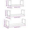 vidaXL Wandregale 3 Stk. Artisan-Eiche Holzwerkstoff
