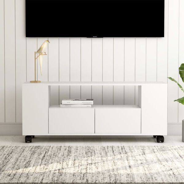 vidaXL TV-Schrank Weiß 120x35x48 cm Holzwerkstoff