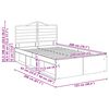 vidaXL Bettrahmen Altholz 120 x 200 cm Massives Kiefernholz