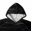 vidaXL Decken-Hoodie Schwarz XL Fleece und Flanell