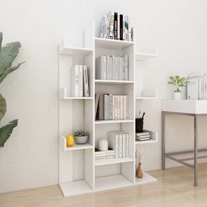 vidaXL B&uuml;cherregal Wei&szlig; 86x25,5x140 cm Holzwerkstoff