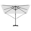 vidaXL Roma Parasol Beige 286 x 285 x 265 cm Polyester und Aluminium