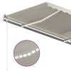vidaXL Automatische Markise mit LED & Windsensor 300x250 cm Creme