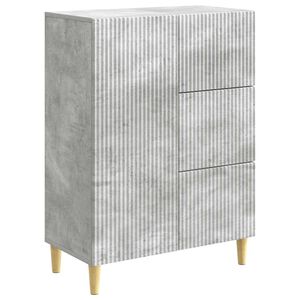 vidaXL Sideboard Betongrau 66 x 34,5 x 90 cm Holzwerkstoff