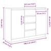 vidaXL Sideboard mit Schubladen Sonoma-Eiche 100,5x35x76 cm