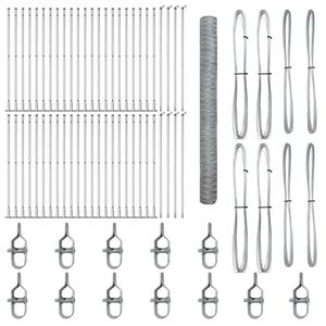 vidaXL Zaunpfosten Silber