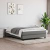 vidaXL Boxspringbett mit Matratze Dunkelgrau 160x200 cm Stoff