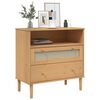vidaXL Sideboard SENJA Rattan-Optik Braun 80x40x80 cm Kiefernholz