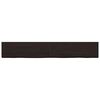 vidaXL Tischplatte Dunkelbraun 180x40x(2-4)cm Massivholz Eiche