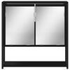 vidaXL Bad-Spiegelschrank Schwarz 60x16x60 cm Holzwerkstoff