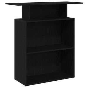 vidaXL Empfangstresen Schwarz 100 x 40 x 104 cm Holzwerkstoff