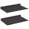 vidaXL Wandregal mit Regal 2 pcs Schwarz 30 x 17,5 x 2,5 cm