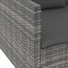 vidaXL 6-tlg. Garten-Lounge-Set mit Auflagen Poly Rattan Grau