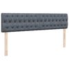 vidaXL Ottoman-Bett mit Matratzen Dunkelgrau 180x200 cm Samt