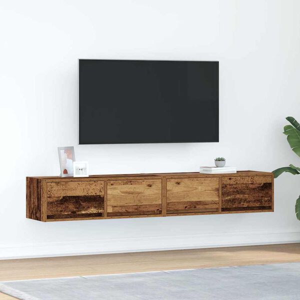 vidaXL TV-Schr&auml;nke 2 Stk. Altholz-Optik 80x31x25,5 cm Holzwerkstoff